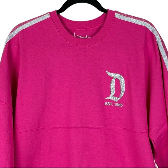 Disney Spirit Jersey NWT Disneyland Imagination Pink Adult Sz M Glitter Glam - Picture 6 of 11